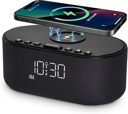 Sound Machine Alarm Clock for Bedrooms: Bluetooth 10W Stereo Sound Speaker by Odokee
