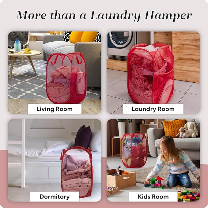 Handy Laundry Collapsible Mesh Pop Up Hamper - Image 8