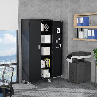 VINGLI 72'' Tall Garage Storage Cabinet, Metal Storage Cabinet - Image 8