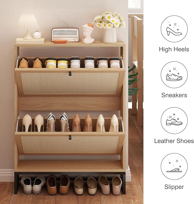 AVZEAR Narrow Shoe Storage Cabinet - Image 4