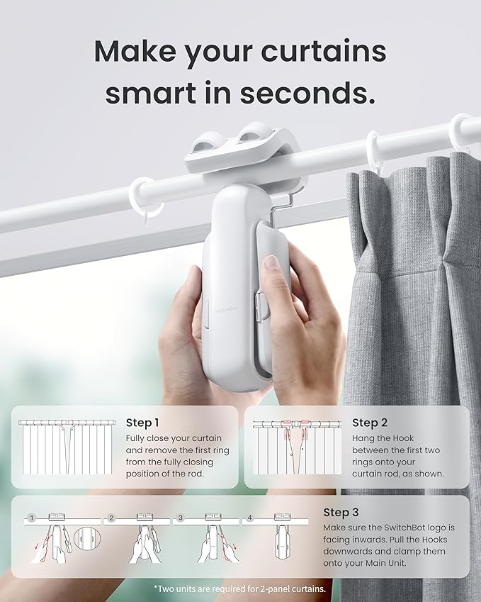 SwitchBot Smart Automatic Curtain Opener 2 Packs - Image 2