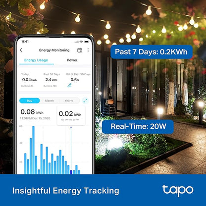 Tapo Outdoor Smart Dimmer Plug for Outdoor Lights, App Control, IP65 Weather - Image 6