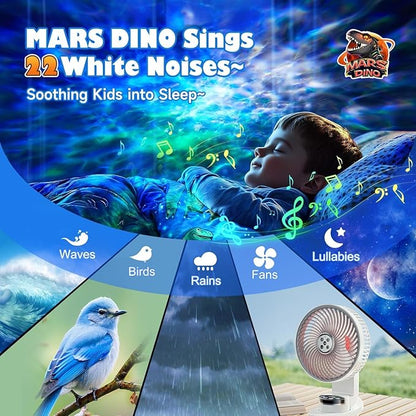 PIKOY Dinosaur Night Light & Sound Machine Baby | 22 White Noises+18 RGB Colors - Image 3