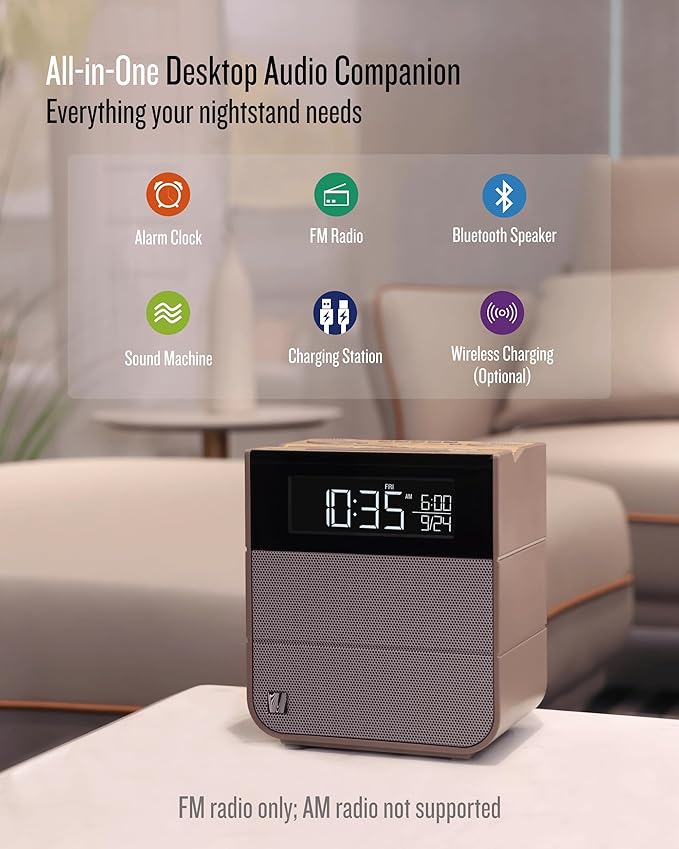 Soundfreaq Sound Rise II, SFQ-16: Bedside Alarm Clock Radio & Bluetooth Speaker - Image 2
