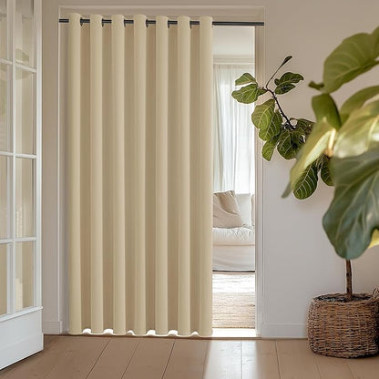 ChrisDowa Room Divider Curtain 120 Inches Long, Wide Blackout Sliding Door by ChrisDowa