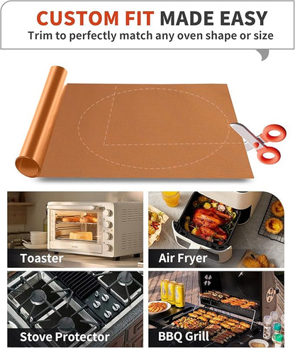 3 Pack Oven Liners for Bottom of Oven, 17x25" Large Heavy Duty Non-Stick - Image 5