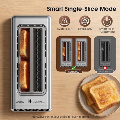 Toaster 4 Slice Long Slot with Digital Touchscreen & 1-Touch Memory - Image 8