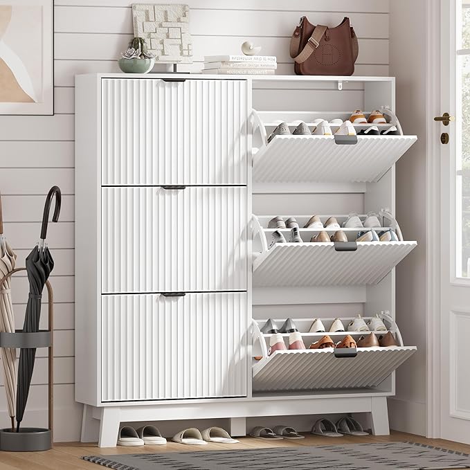 Shoe Cabinet Storage for Entryway by HUANLEGO