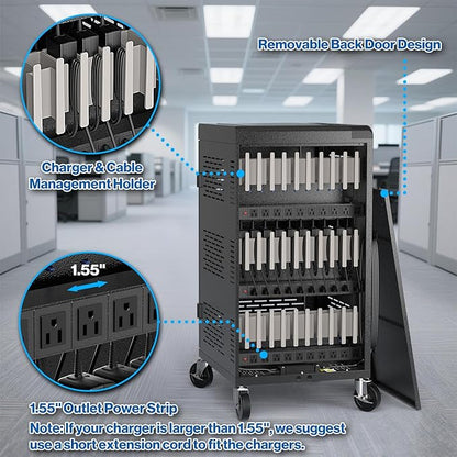 4 Pack | Fully Assembled 30 Bay Multi Device Charging Station - Image 5