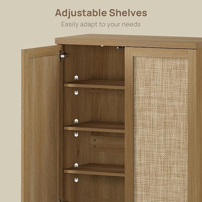 SICOTAS Rattan Shoe Storage Cabinet - Image 5