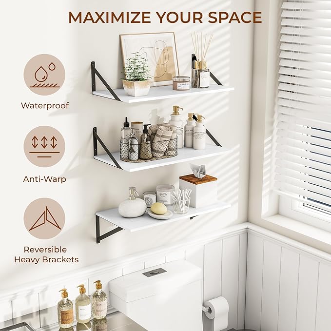 Heimlove 24" W x 12" D Wall Shelves - Image 4