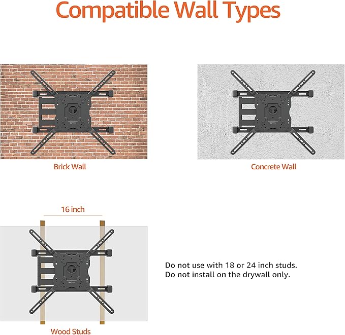 Amazon Basics Full Motion TV Wall Mount - Image 5