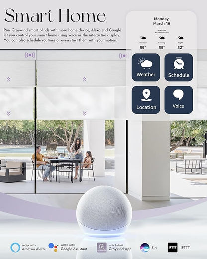 Graywind Motorized Dual Shades for Windows Smart Double Blinds Blackout and - Image 4