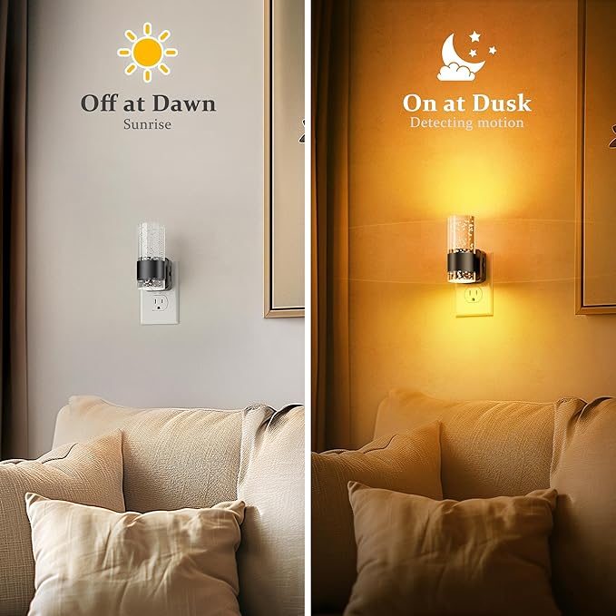 JandCase Night Light, Automatic Night Lights Plug into Wall, 2 Pack Dimmable - Image 3