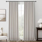 Pleat Linen Blend Room Darkening Curtains 92 Inch Length 2 Panels Set by QJMYDECO