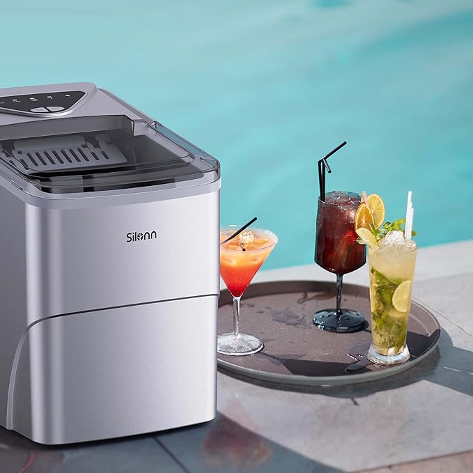 Silonn Ice Makers Countertop, 9 Cubes Ready in 6 Mins, Self-Cleaning Ice Machine - Image 7