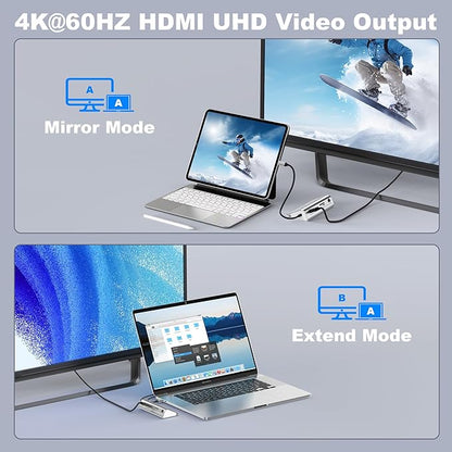 P9R PRO USB C Hub Ethernet, 10 in 1 USB Docking Station 10Gbps - Image 5