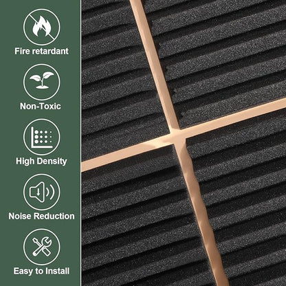 50 Pack Acoustic Foam Panels, Soundproof Wedges Panels - Image 5