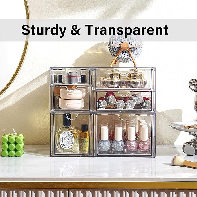 Prsildan Acrylic Drawer Makeup Organizer - Image 8