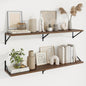 Axeman 48 Inch Floating Shelves | 10 Inch Deep Walnut Wall Shelves Set of 2 | by Axeman