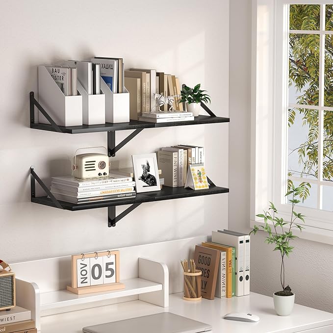 Heimlove Black Deep Floating Shelves - Image 5