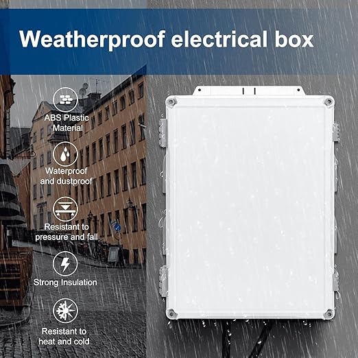 Namunanee Outdoor Electrical Junction Box, ABS Water Resistant Enclosure - Image 3