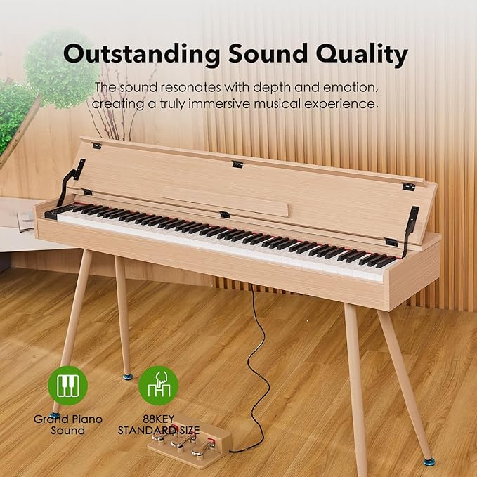 KUMENG Digital Piano 88 Key Weighted Keyboard, Full-Size Desk Progressive - Image 4