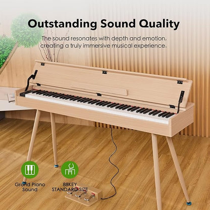 KUMENG Digital Piano 88 Key Weighted Keyboard, Full-Size Desk Progressive - Image 4