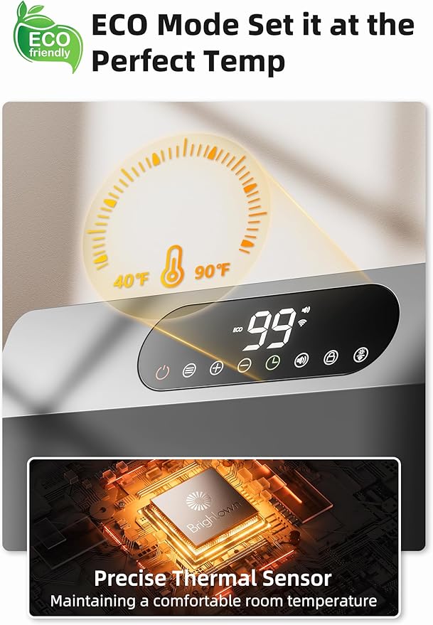 Brightown Wall Heater for Indoor Use, Space Heater - Image 4