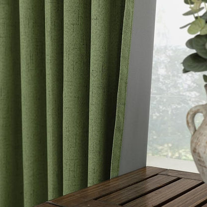 KOUFALL Army Green Curtains for Kids Bedroom Boys Room, Light Pale Olive - Image 6