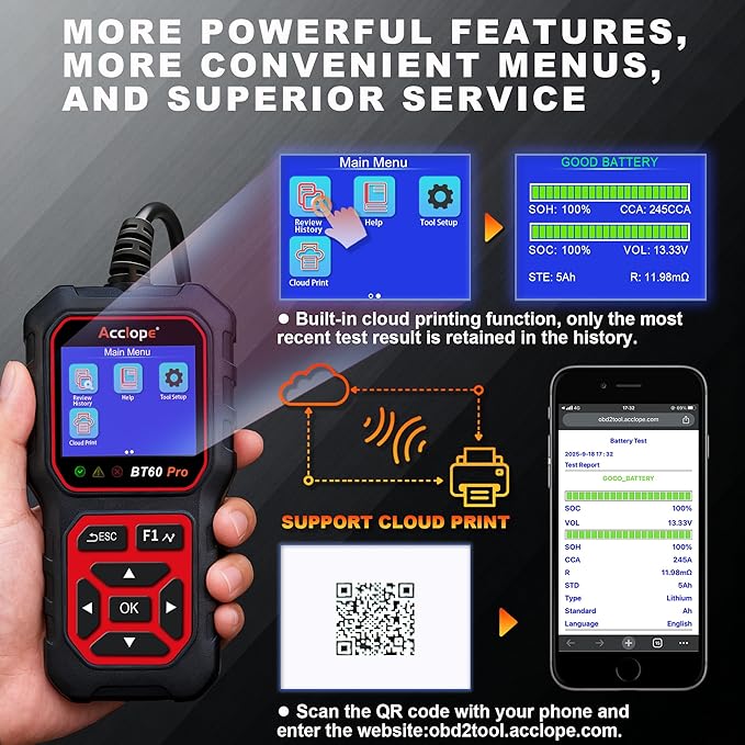 Acclope BT60 Pro Car Battery Tester - Image 9