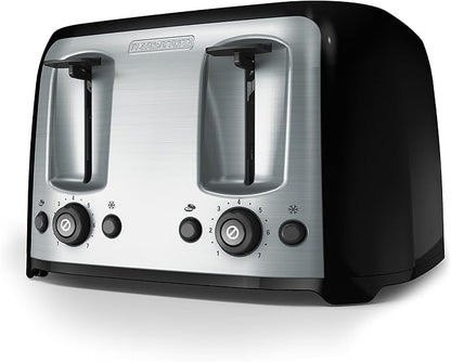 BLACK+DECKER 4-Slice Toaster, Extra Wide Slots, 7 Shade Settings, 1400 Watts by BLACKDECKER