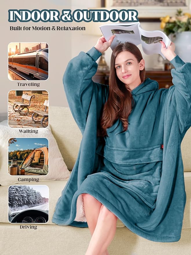 MAXEVE Heated Wearable Blanket Hoodie - Image 10