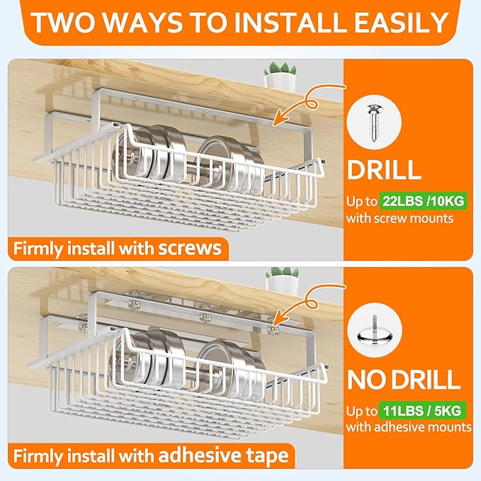 Under Desk Drawer, Slide Out Design, No Drill Metal Under Desk Cable Management - Image 3