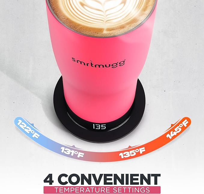 X Heated Coffee Mug 19 oz., 8 Hour Battery Life, Self-Heating, Adjustable Temp - Image 6