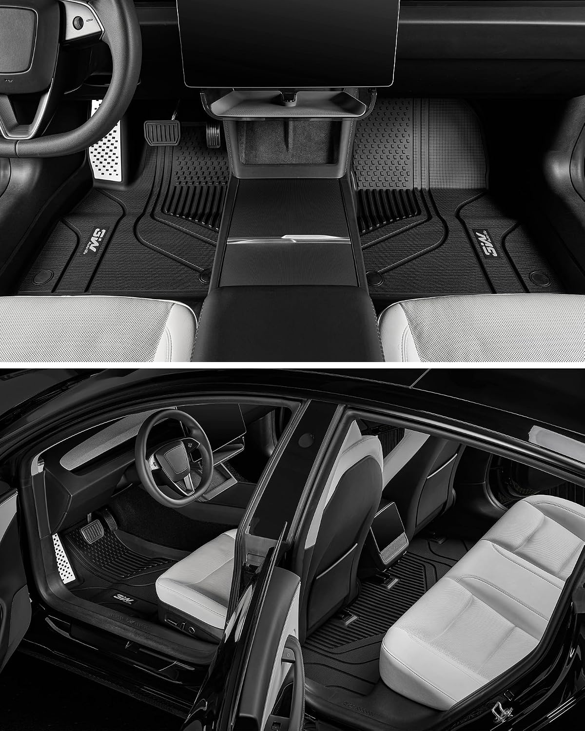 3W Floor Mats with Metal Pedal for Tesla Model 3 Highland 2024-2026