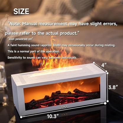 Fireplace Flame Air Diffuser Humidifier, 7 Colors Aromatherapy Essential Oil - Image 2