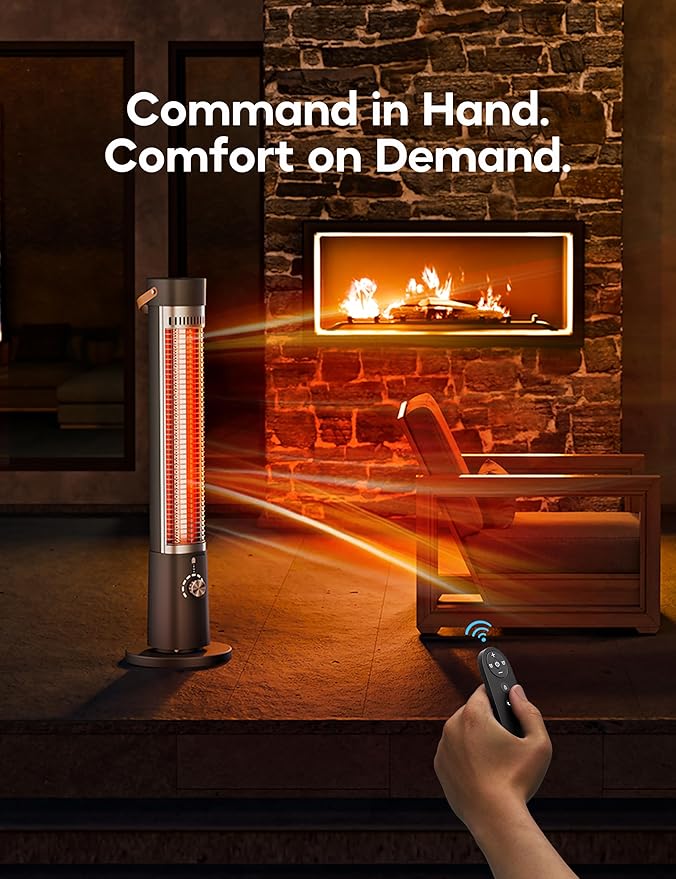 Patio Heater for Outdoor Use, Infrared Electric Outdoor Heater, 1500W Instant - Image 6