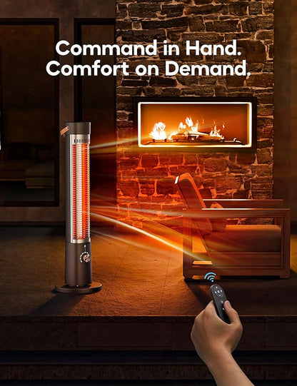 Patio Heater for Outdoor Use, Infrared Electric Outdoor Heater, 1500W Instant - Image 6