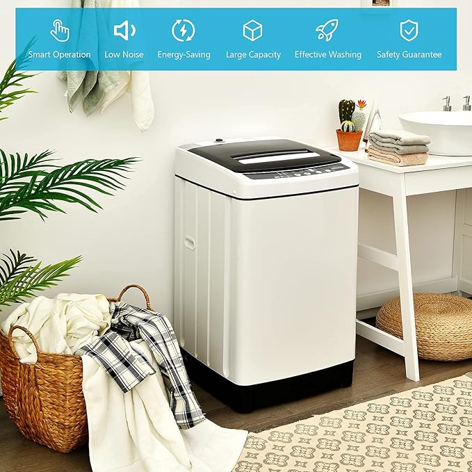 Giantex Portable Washing Machine, 2 in 1 Full Automatic Laundry Washer 1.5Cu.Ft - Image 4