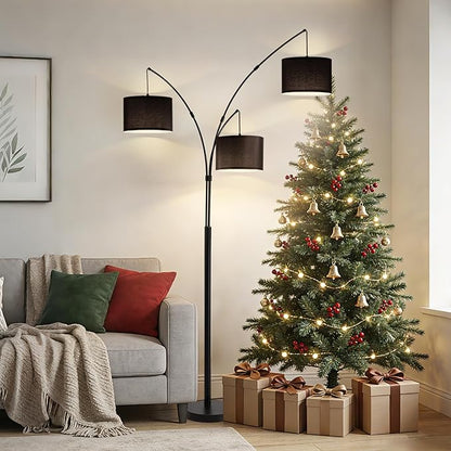 Fansdrick Floor lamp with Remote, 3 Light Arc Floor Lamps - Image 4