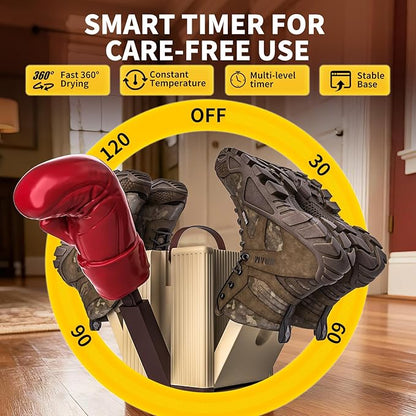 Heapsion 6-Arm Shoe Dryer and Deodorizer, Fast 360° Drying in 15s - Image 6