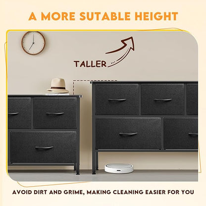 Curved Profile Dresser for Bedroom, Chest of Drawers, 5 Storage Drawers - Image 5