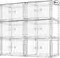 Vtopmart 6 Pack 18QT Clear Stackable Storage Drawers, Easily Assemble Closet by Vtopmart