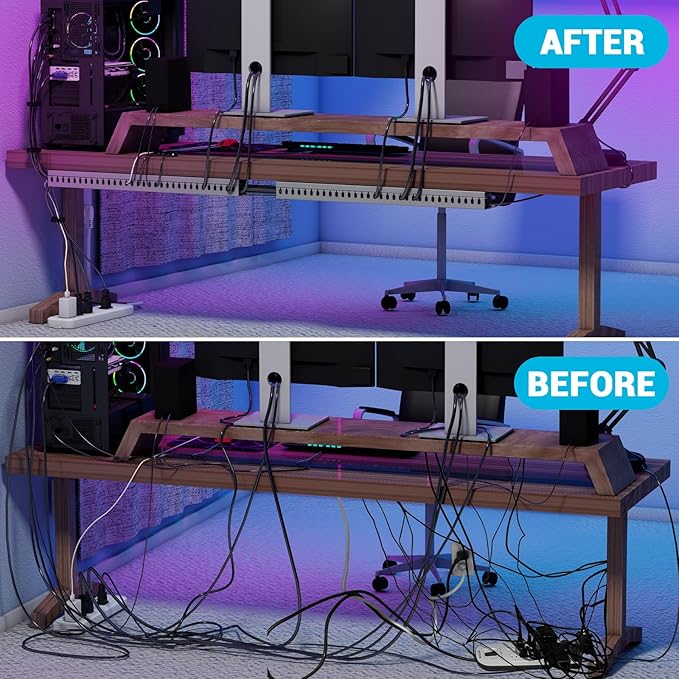 Open Slot Wire Duct Kit, 31.4" Server Rack Cable Management, Cable Management - Image 4