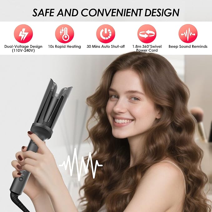 LA MAESII Automatic Rotating Curling Iron, Hair Curler - Image 9