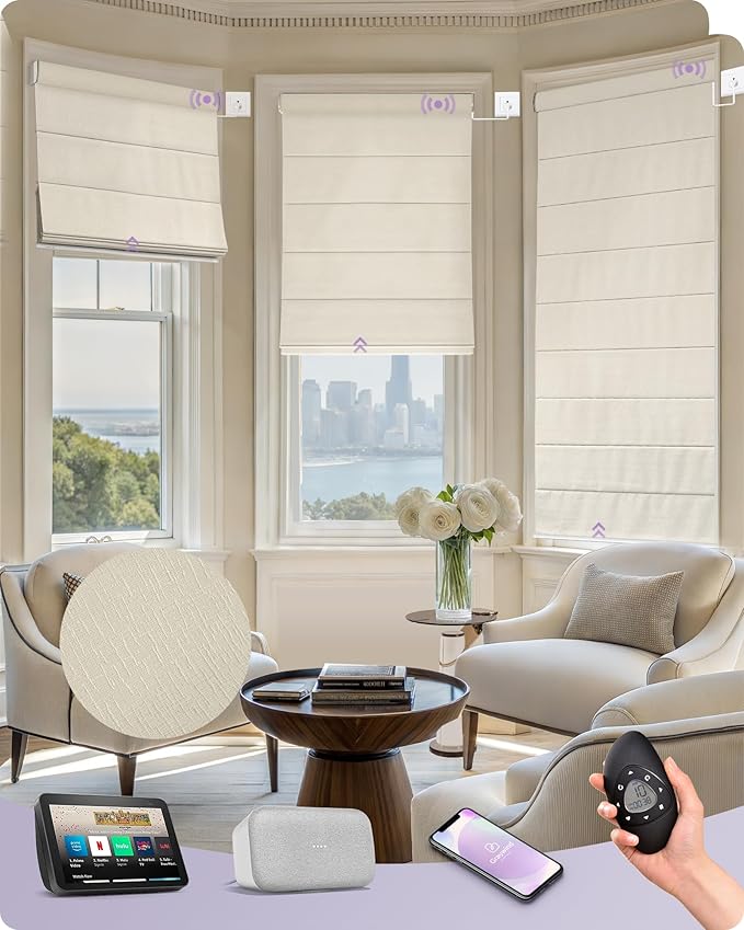 Graywind Smart Roman Shades Compatible by Graywindbeyondshading