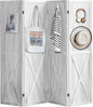 ALeesing 4 Panel Pegboard Wood Room Divider, 5.6Ft Pegboard Display Folding by ALeesing