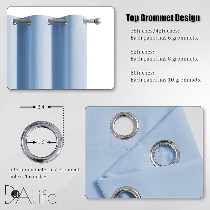 DUALIFE Extra Long 120 Inch Length Curtains - Image 3