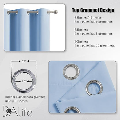 DUALIFE 108 Inch Length Blackout Curtains - Image 3